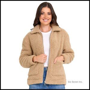 Oversized Sherpa Jacket Faux Fur Winter Coat Chic Warm Plus Size